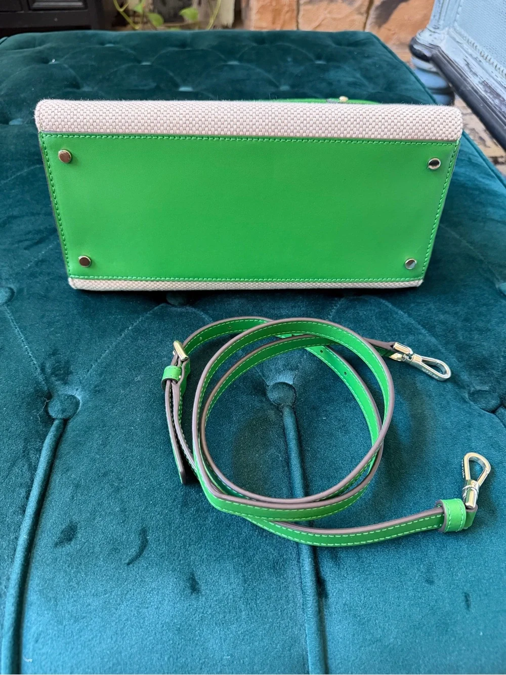 Kate Spade Staci Canvas and Leather Satchel